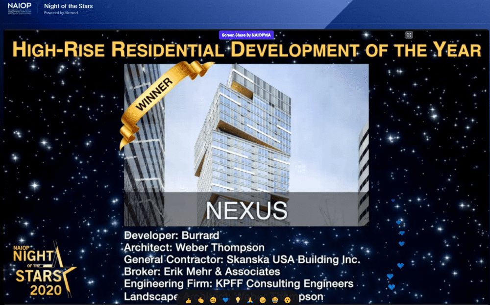 Photo of Nexus NAIOP Award win