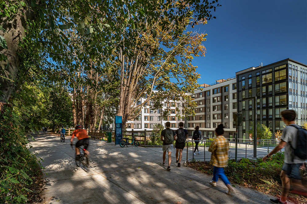 Photo of the exterior of Trailside Student Housing