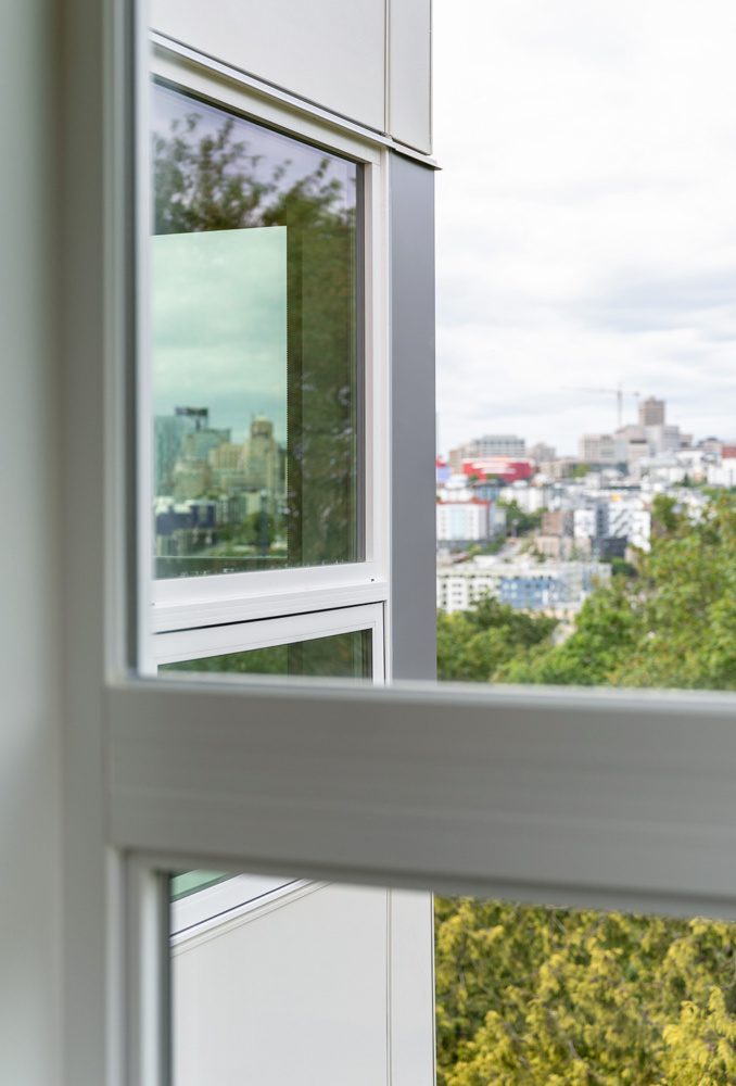 Photo of the windows from the interior looking out.