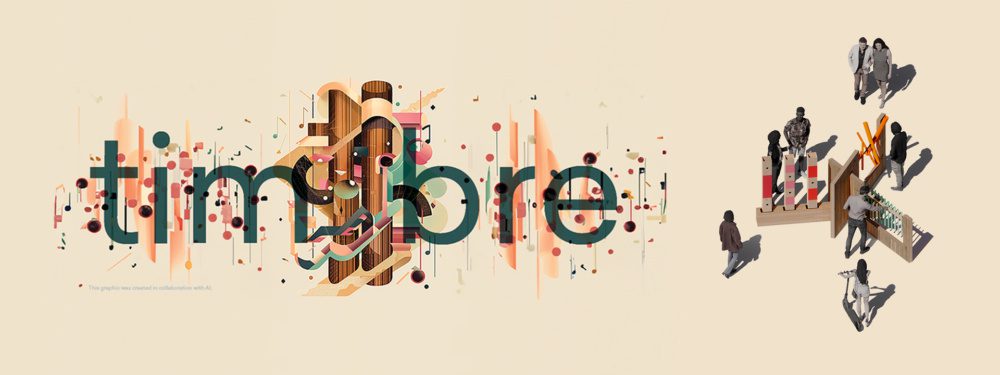 graphic banner of the timbre project logo